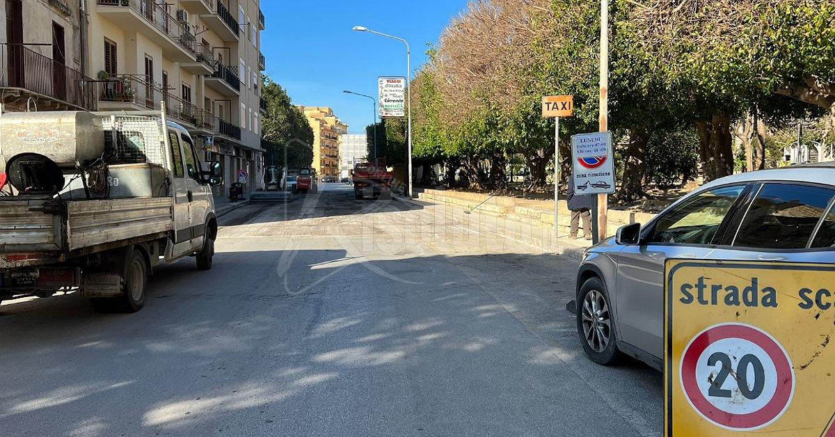 Lavori a Sciacca, chiuse le vie Licata e Figuli (Video)