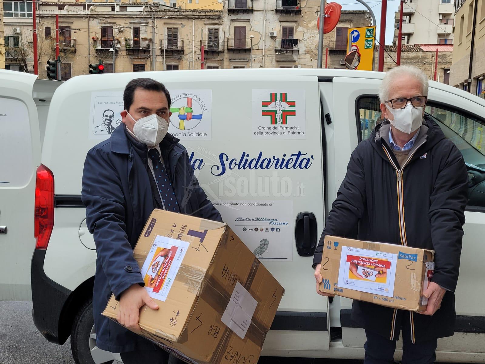 Farmaci in partenza per l'Ucraina, donazione dai farmacisti palermitani
