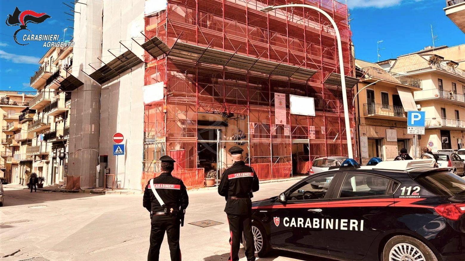 Sicurezza sui luoghi di lavoro, fermato dai carabinieri un cantiere edile