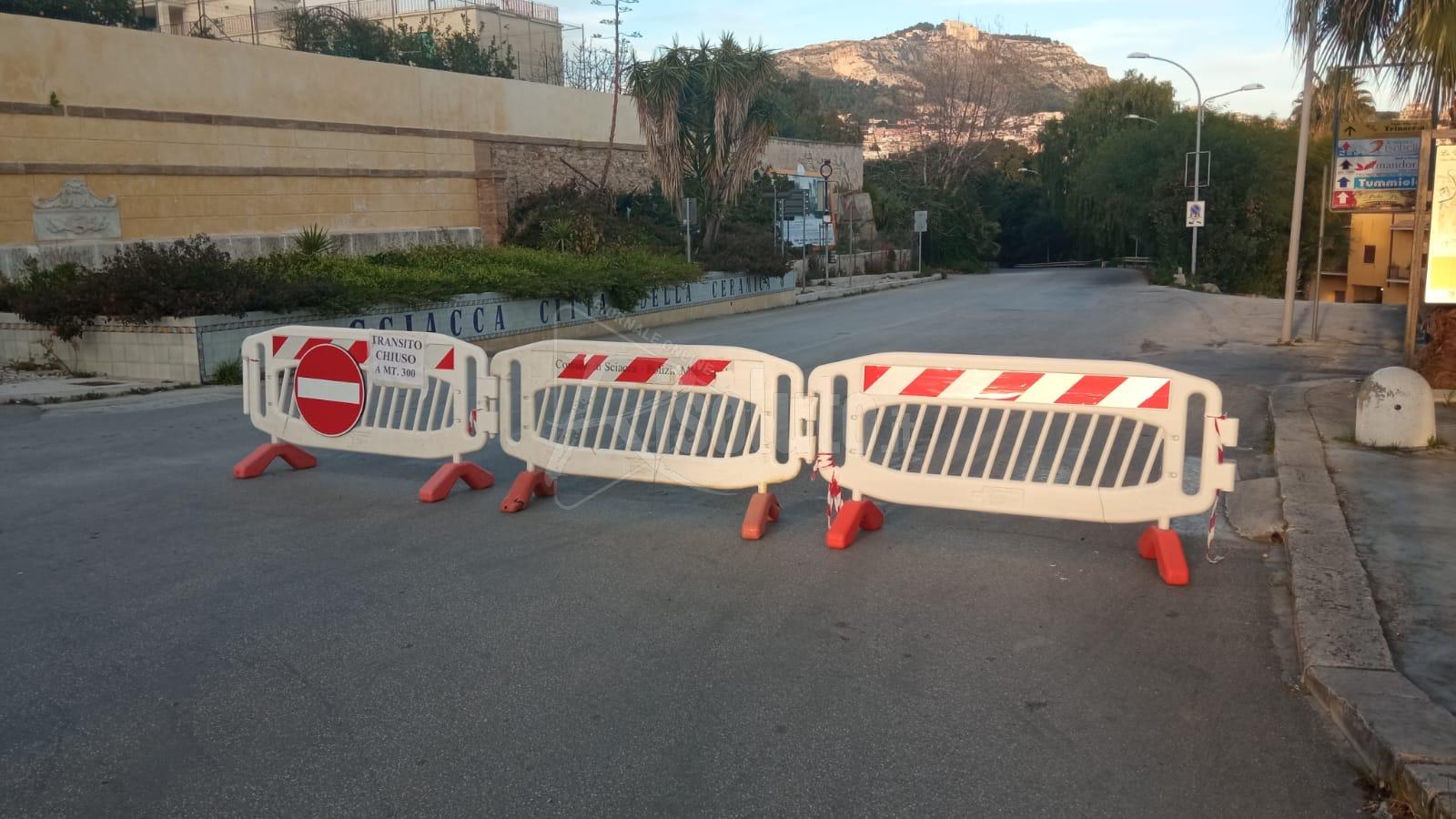 Slitta a sabato e non per i mezzi pesanti la riapertura della via Ghezzi a Sciacca