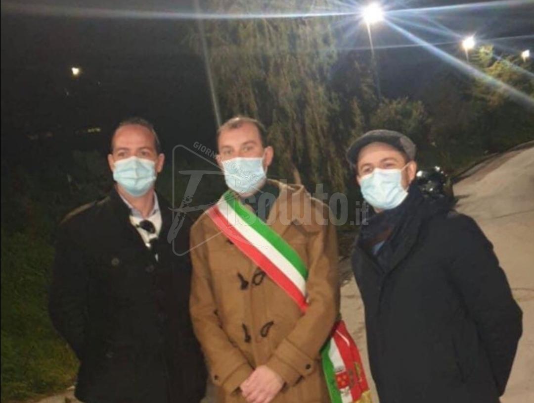 Lucca Sicula, prima accensione dell'illuminazione pubblica in alcune zone della città
