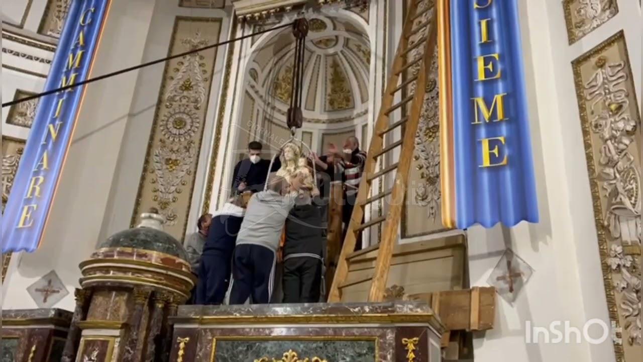 La Madonna del Soccorso di Sciacca riposta stasera sul presbiterio della Basilica (Video)