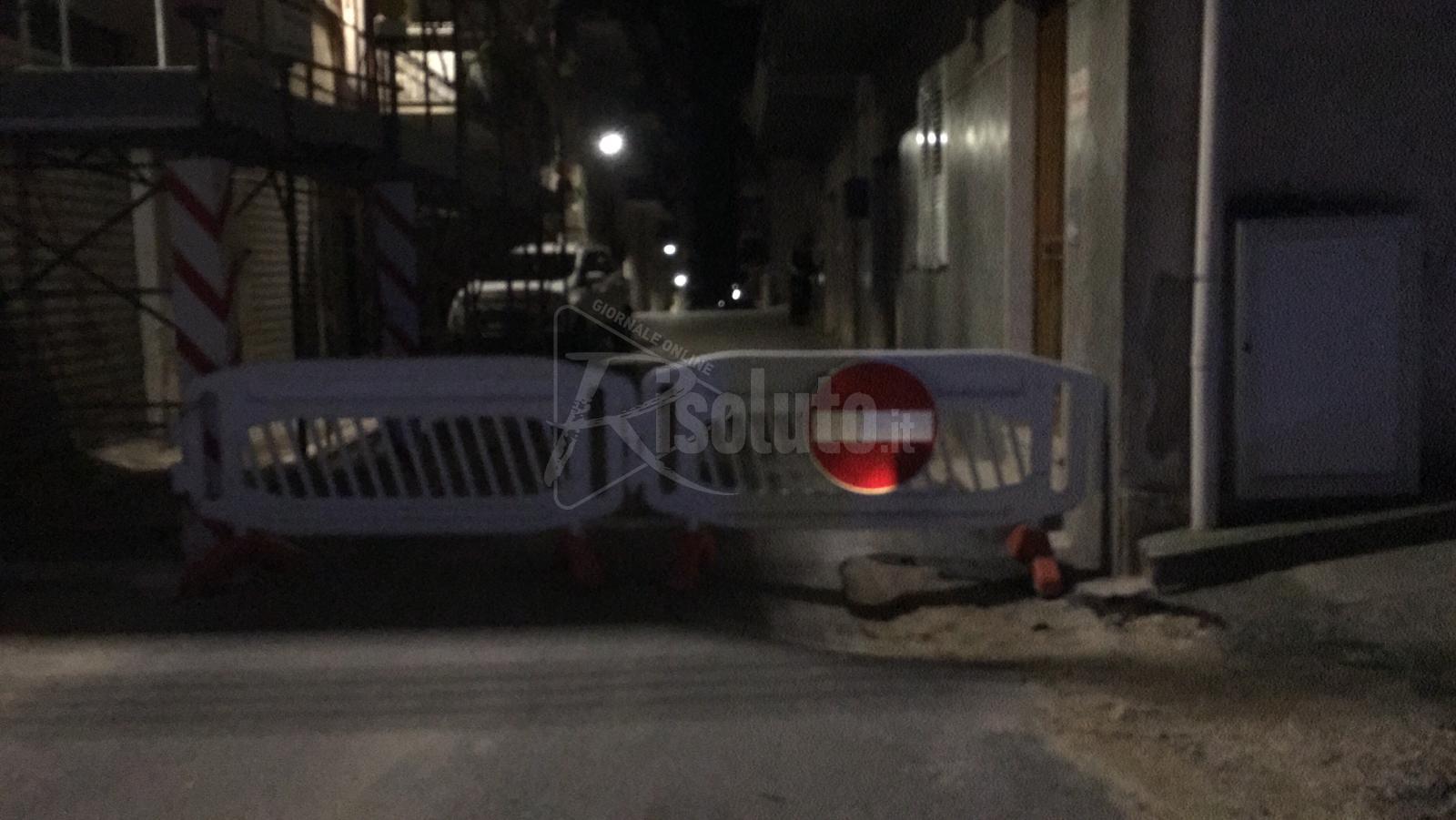 Altro cedimento e un tratto di via Meli a Sciacca chiuso al transito