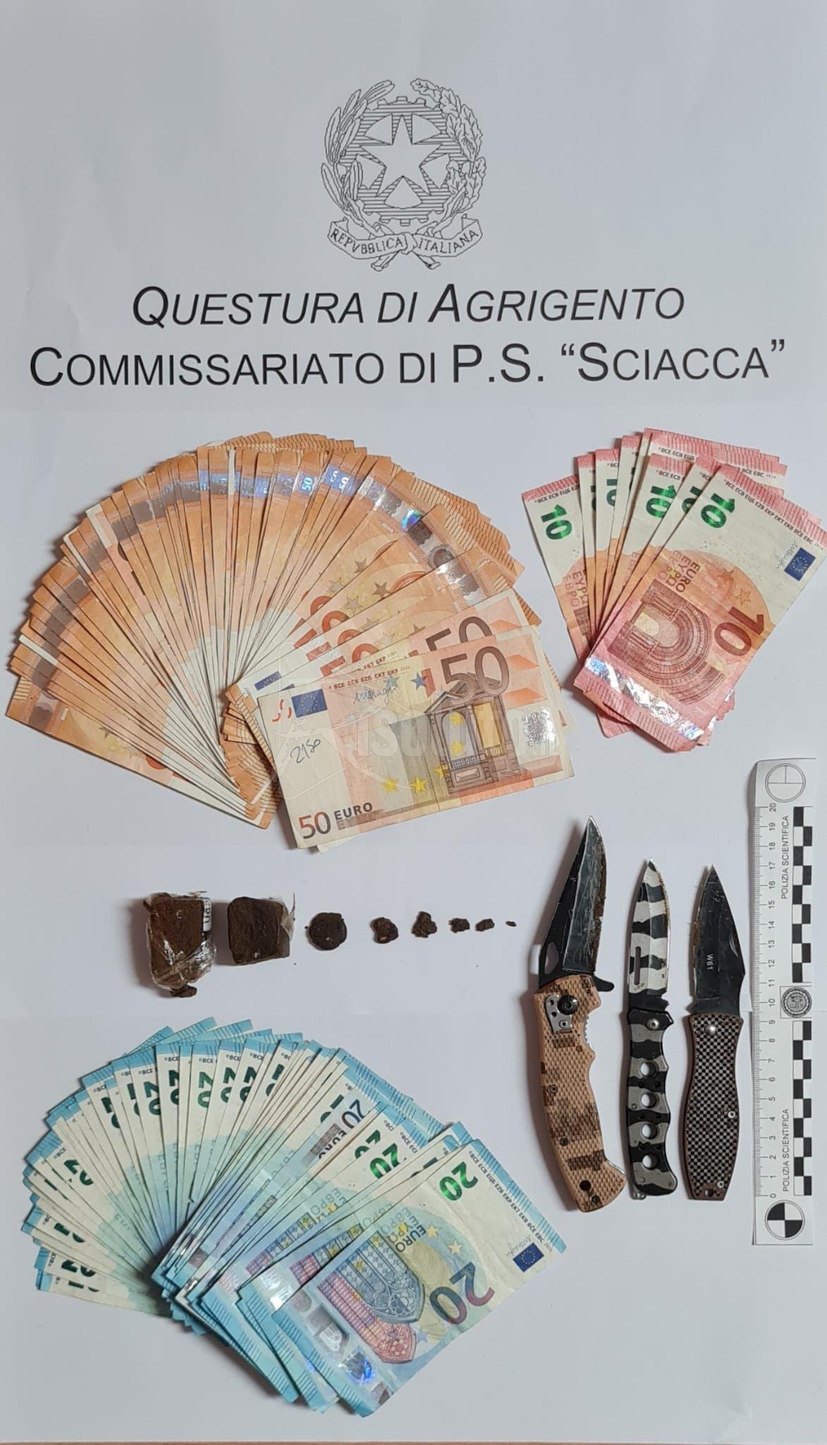 Sorpresi con droga in casa due conviventi, obbligo di presentazione per la coppia di saccensi