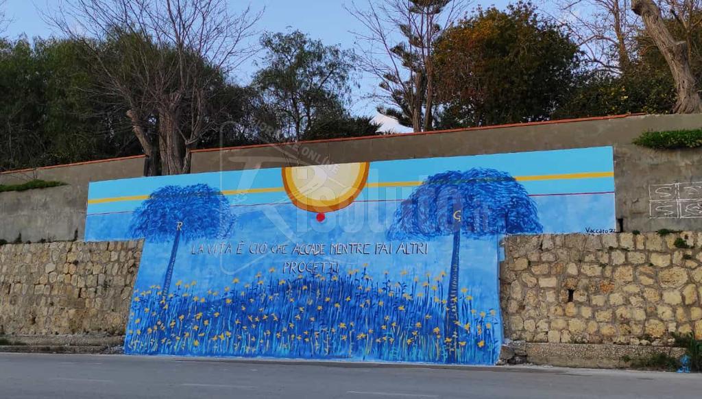 A Santa Margherita Belice un murales ricorda due ragazzi scomparsi prematuramente nel 2021