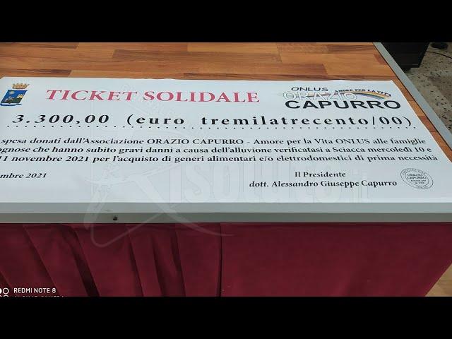 La Onlus Capurro dona più di tremila euro per le famiglie della Foggia danneggiate dall'alluvione di novembre (Video)