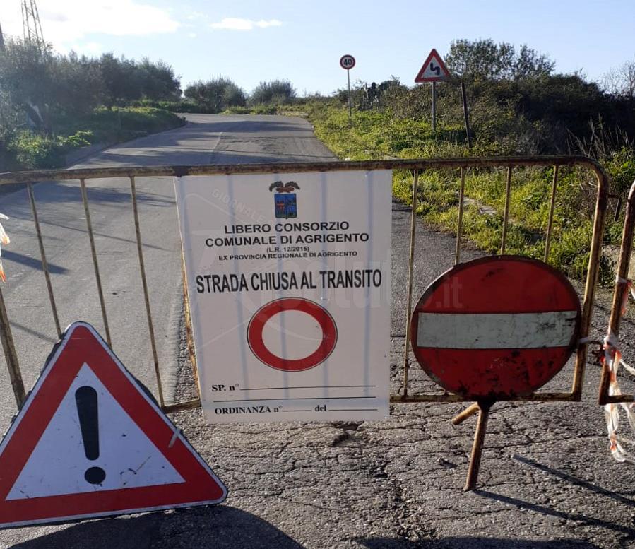 Chiusa la strada provinciale S.Anna- Caltabellotta- Villafranca per cedimento manto stradale