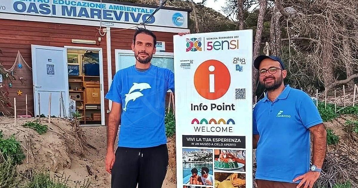 Info point dei Cinque Sensi all'oasi di Marevivo di Cattolica Eraclea