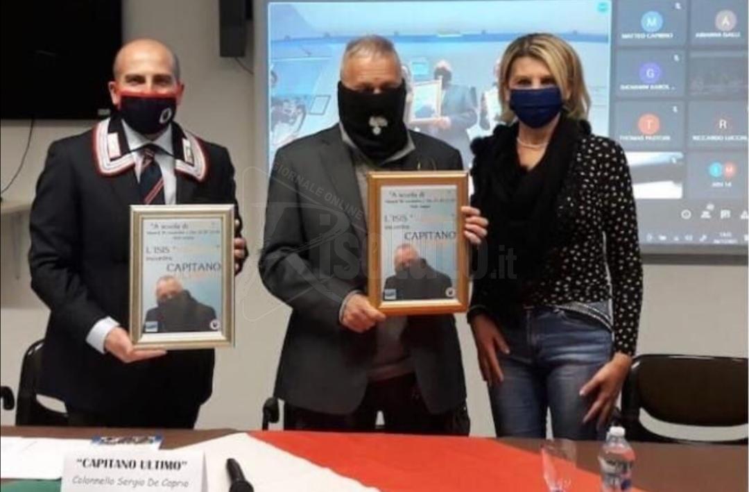 Lezione di legalità del Capitano Ultimo all'istituto Valceresio diretto da Carmen Sferlazza