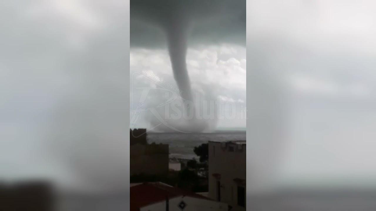 Paura su Sciacca, una tromba d'aria in porto ma non si segnalano danni (Video)