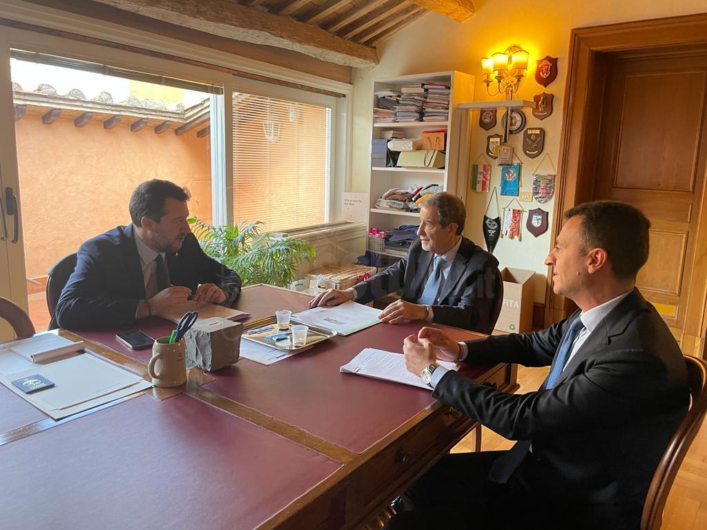Musumeci incontra Salvini,: "Ministri Lega appoggino istanze Regione"