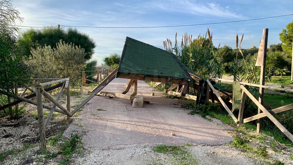 Pista ciclabile di Menfi, segnalata interruzione a causa di un crollo
