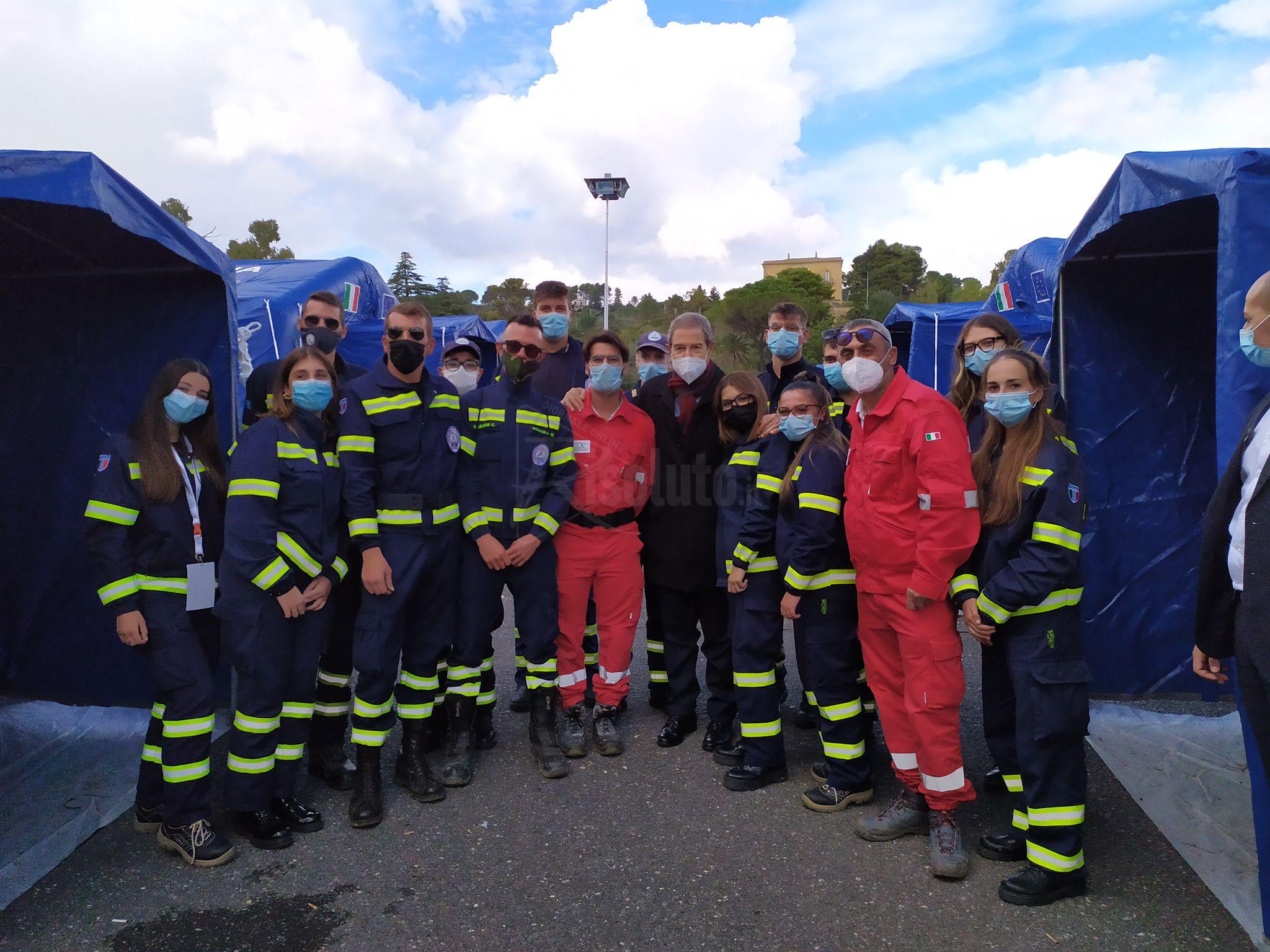 Esercitazione a Pergusa della Protezione civile, partecipano anche i vigili del fuoco in congedo