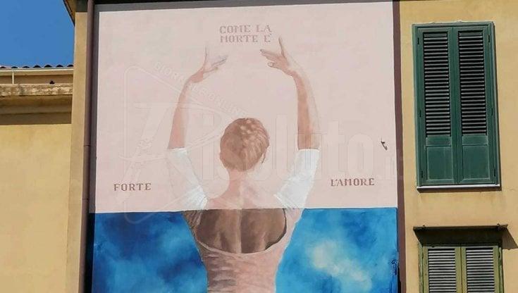 Un murales per ricordare la piccola Giulia Mazzola, morta nel 2017 in un incidente stradale