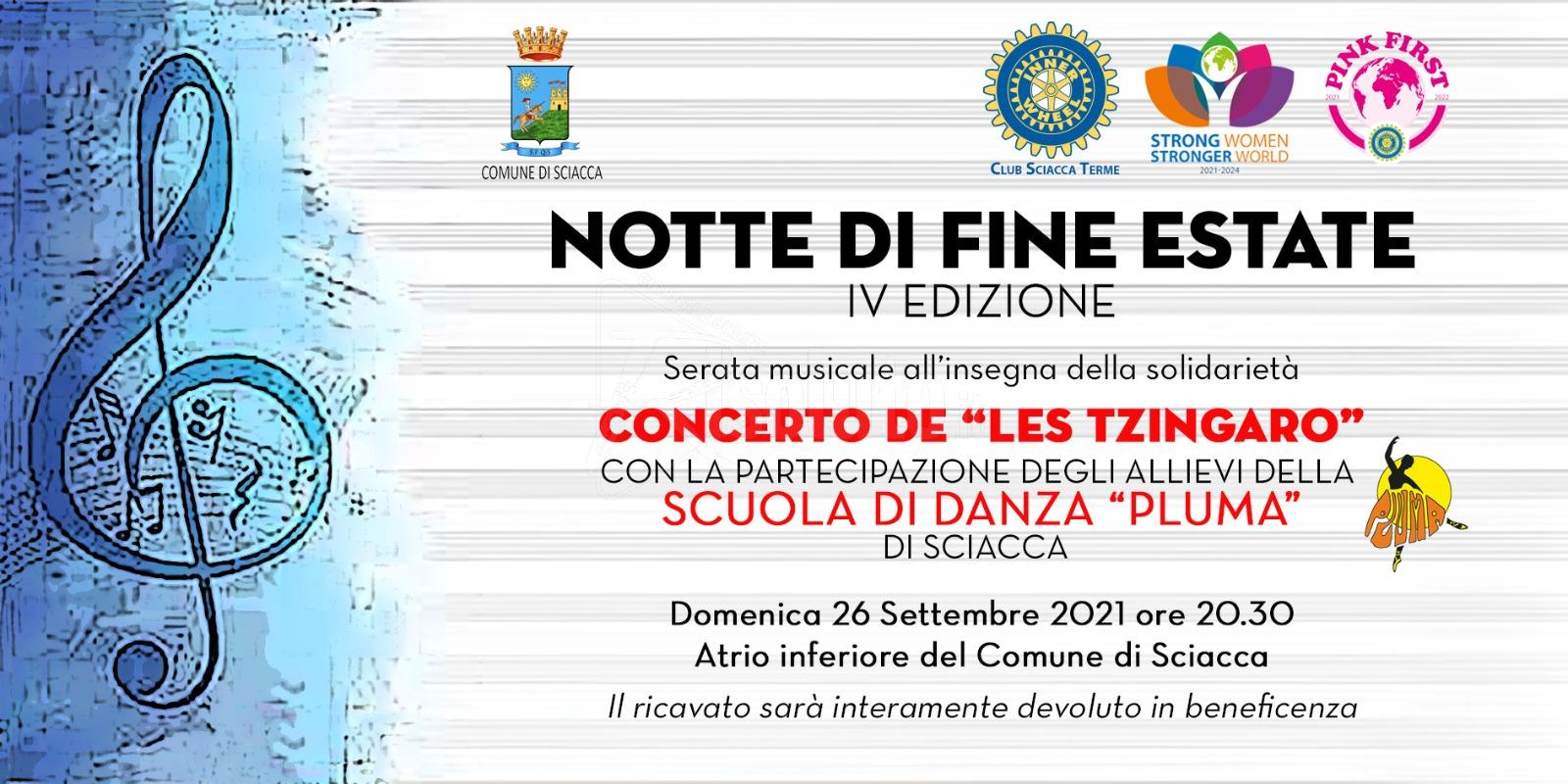 "Notte di fine estate"a Sciacca, spettacolo di solidarietà organizzato da Inner Wheel