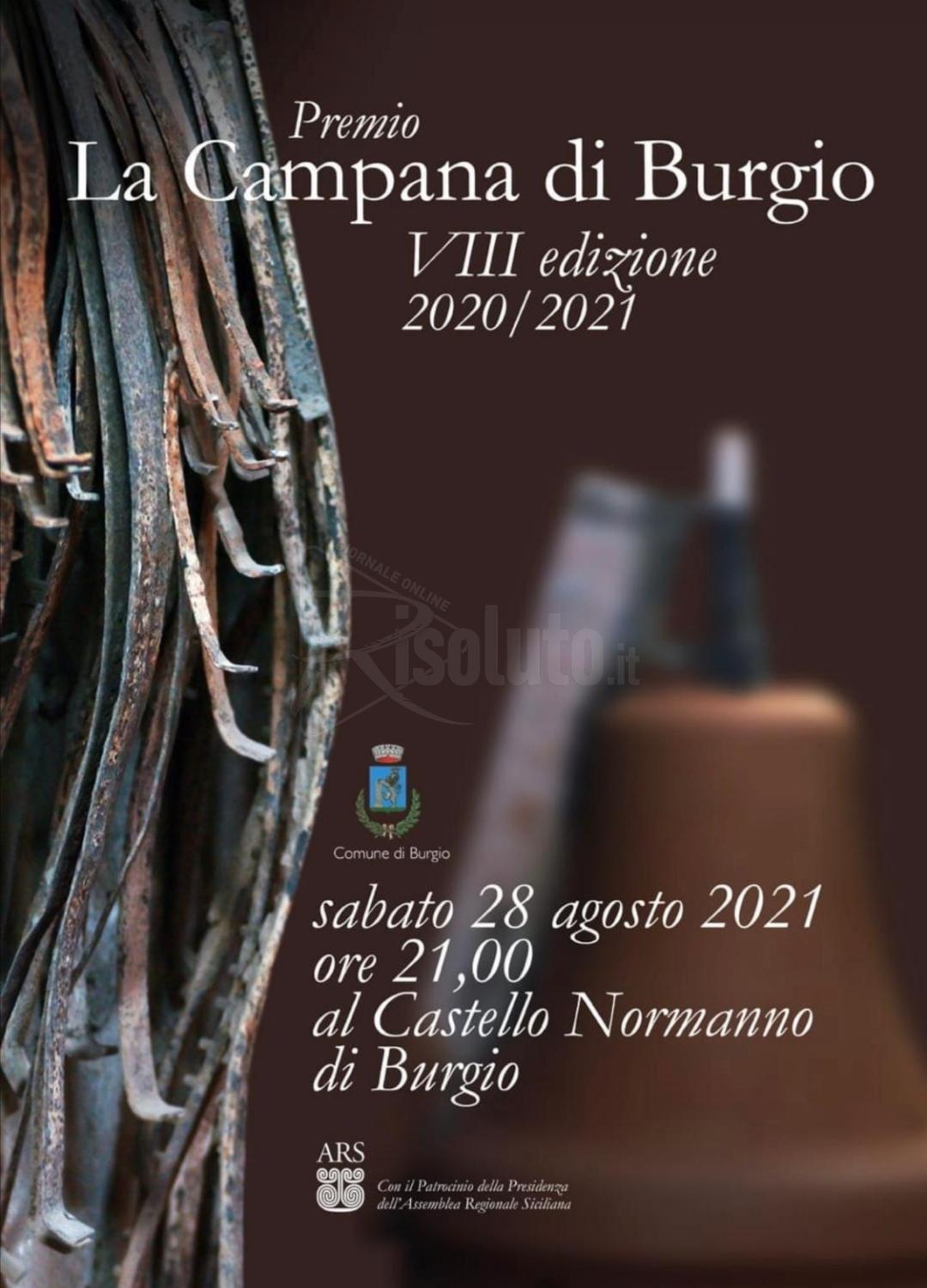 Burgio, sabato 28 agosto il premio letterario "La Campana di Burgio"