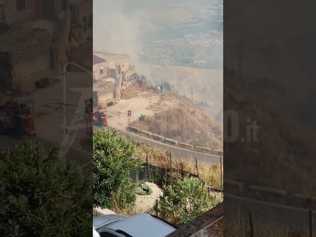 Ancora fiamme a Caltabellotta, allontanati cavalli dalla zona del rogo (Video)