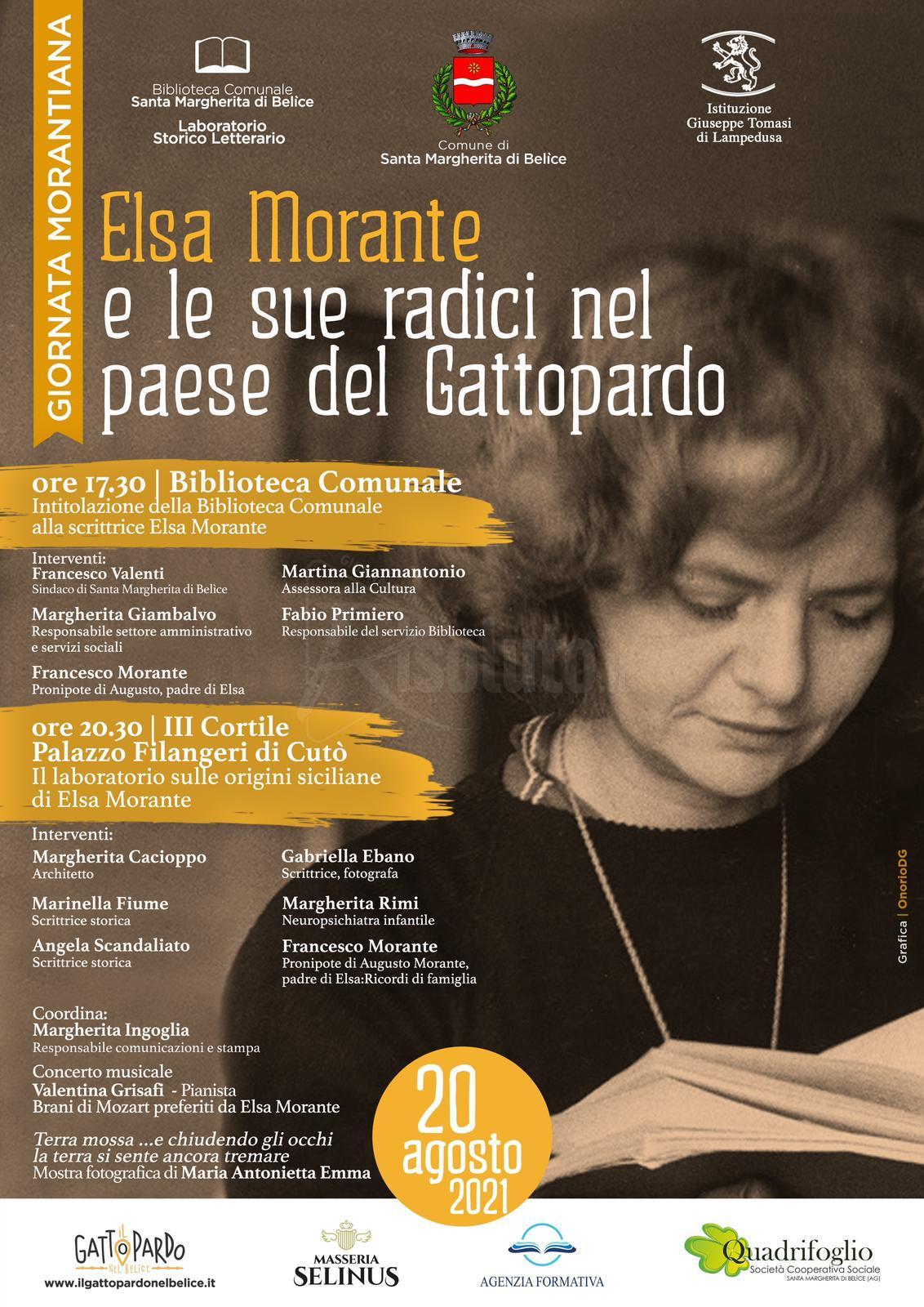 Elsa Morante e le sue origini siciliane, evento a Santa Margherita di Belice