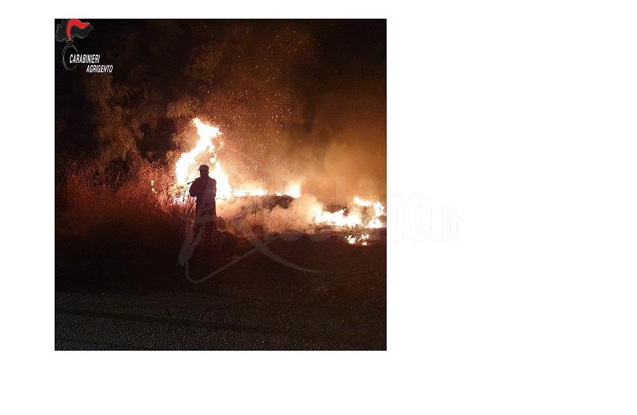 Un settantenne l'arrestato dai carabinieri per l'incendio a Cammarata