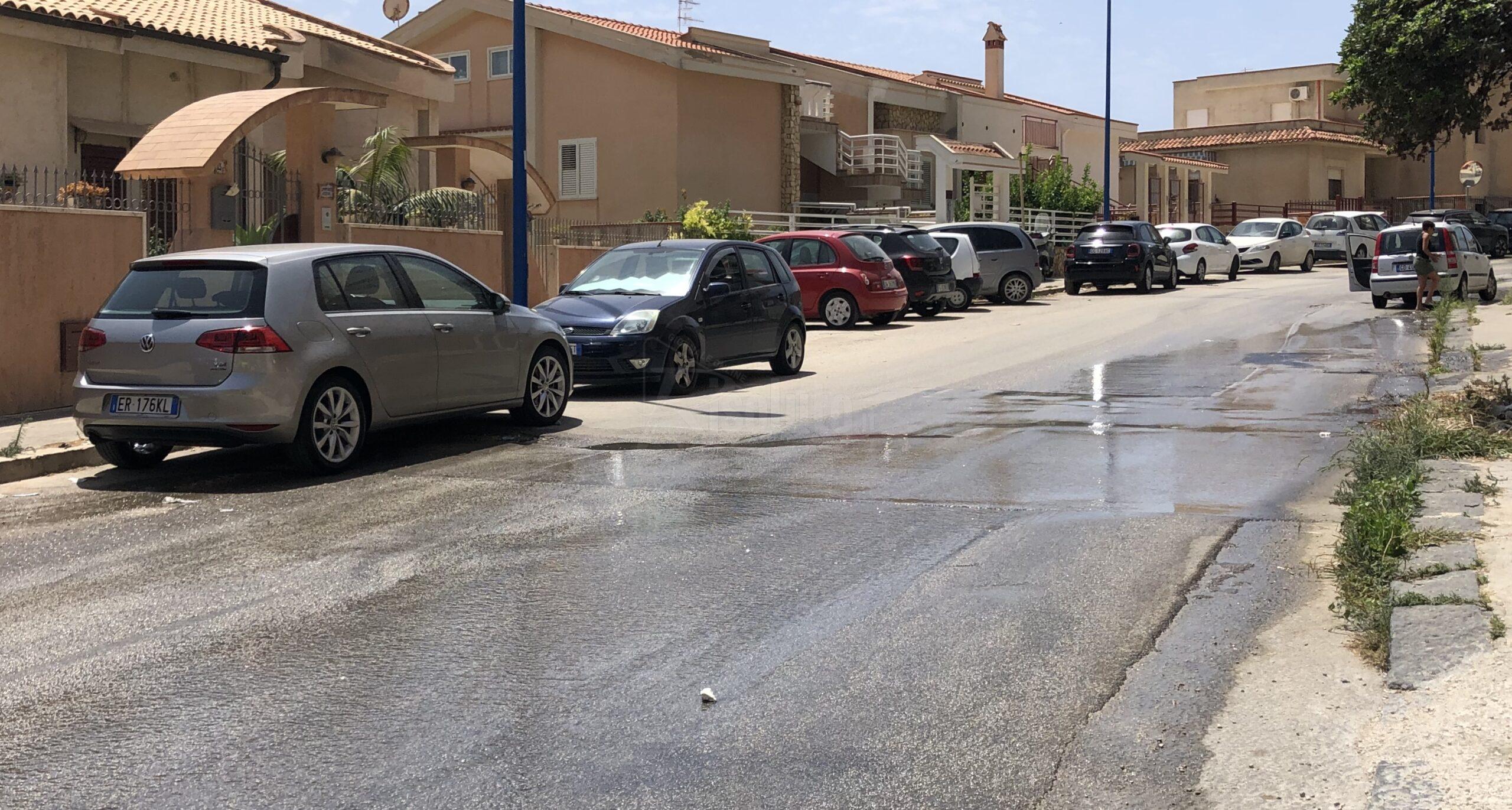 Via Lido a Sciacca strada sempre ad alto rischio anche per le perdite idriche