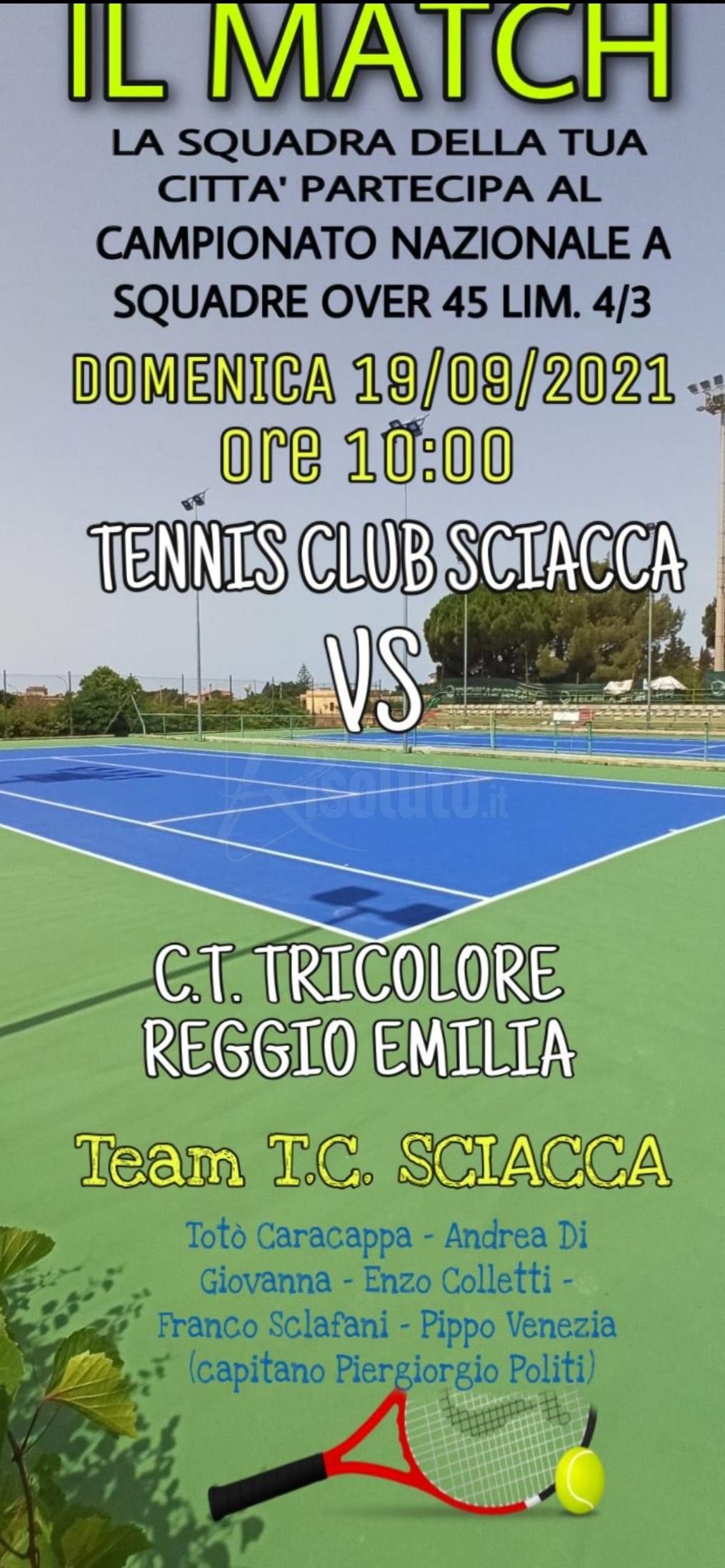Sport, il Tennis Club Sciacca sfiderà il Tricolore Reggio Emilia ai campionati nazionali 2021
