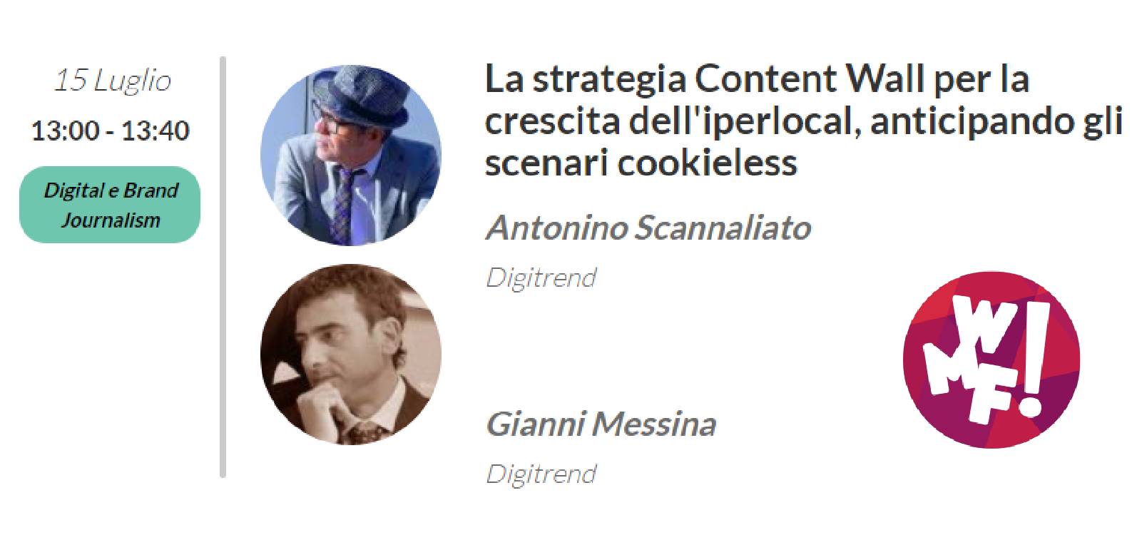 Web Marketing Festival, Digitrend affronta i nuovi scenari del Digital e Brand Journalism
