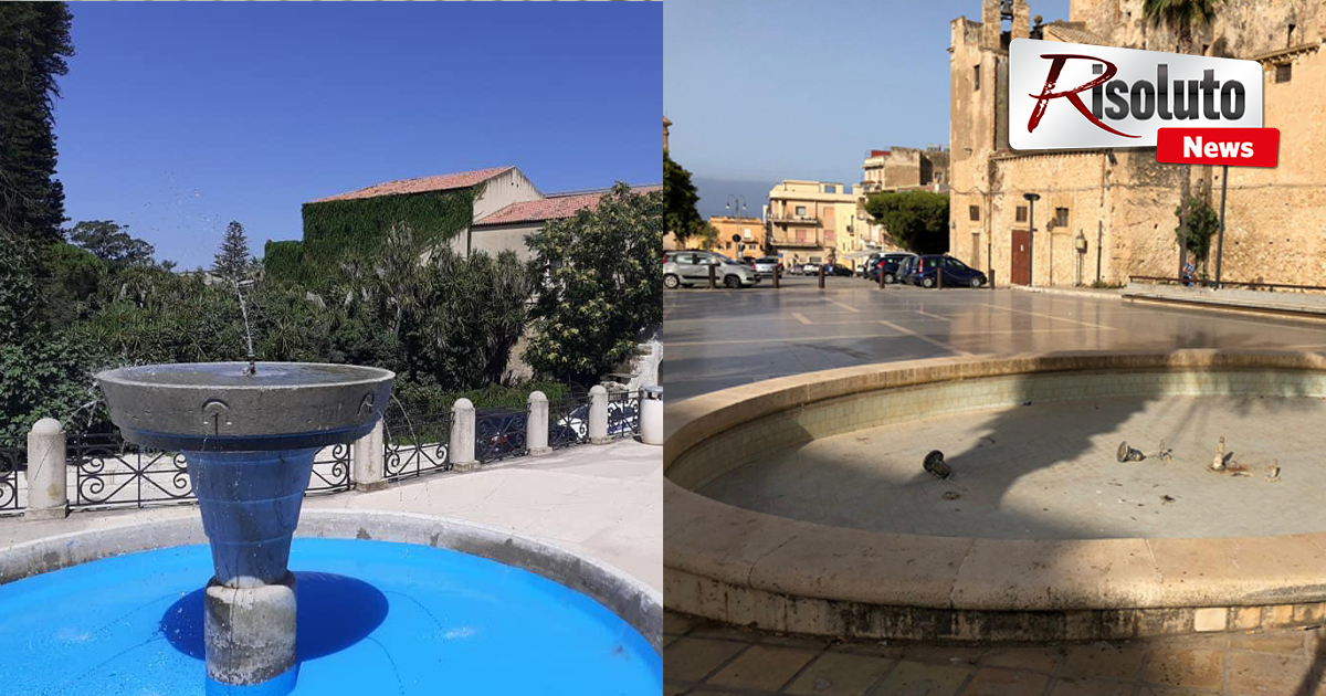 Fontane che zampillano a Santa Margherita Belice e altre sempre bloccate a Sciacca