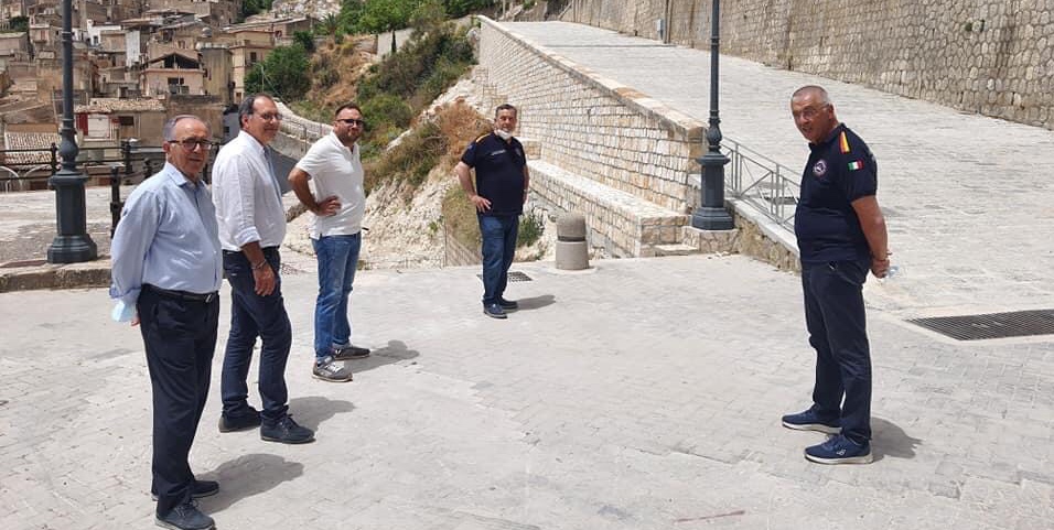 I danni del nubifragio del 2018 a Caltabellotta, completati i lavori nell’area della chiesa di Sant’Agostino e della villa comunale