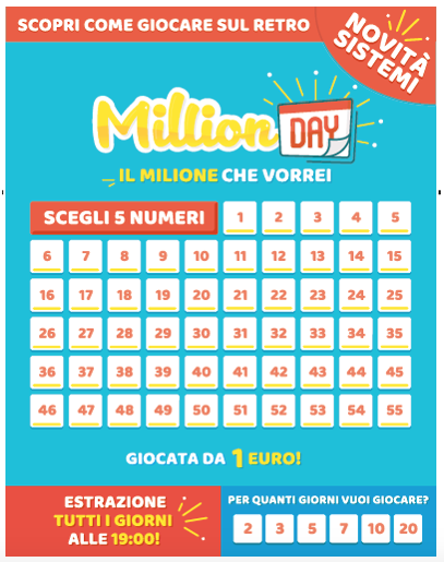 Vincita milionaria a Salemi, azzecca la serie al Millionday giocando una schedina da un euro