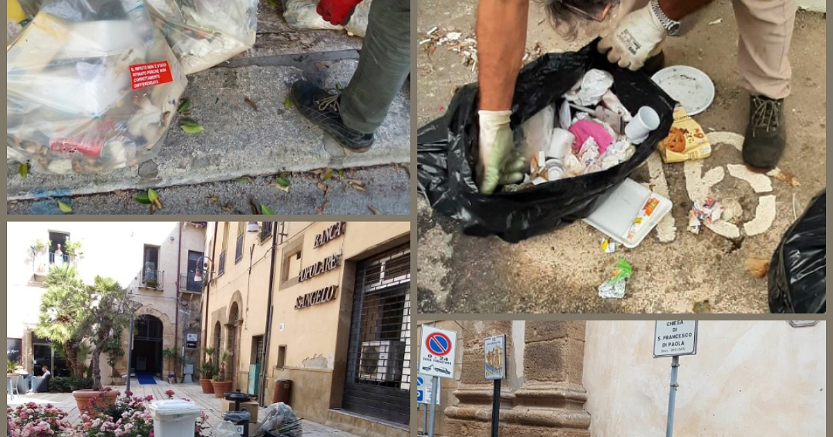 Non conferiscono correttamente, la municipale sanziona 5 attivita' e 3 famiglie nel centro storico di Sciacca