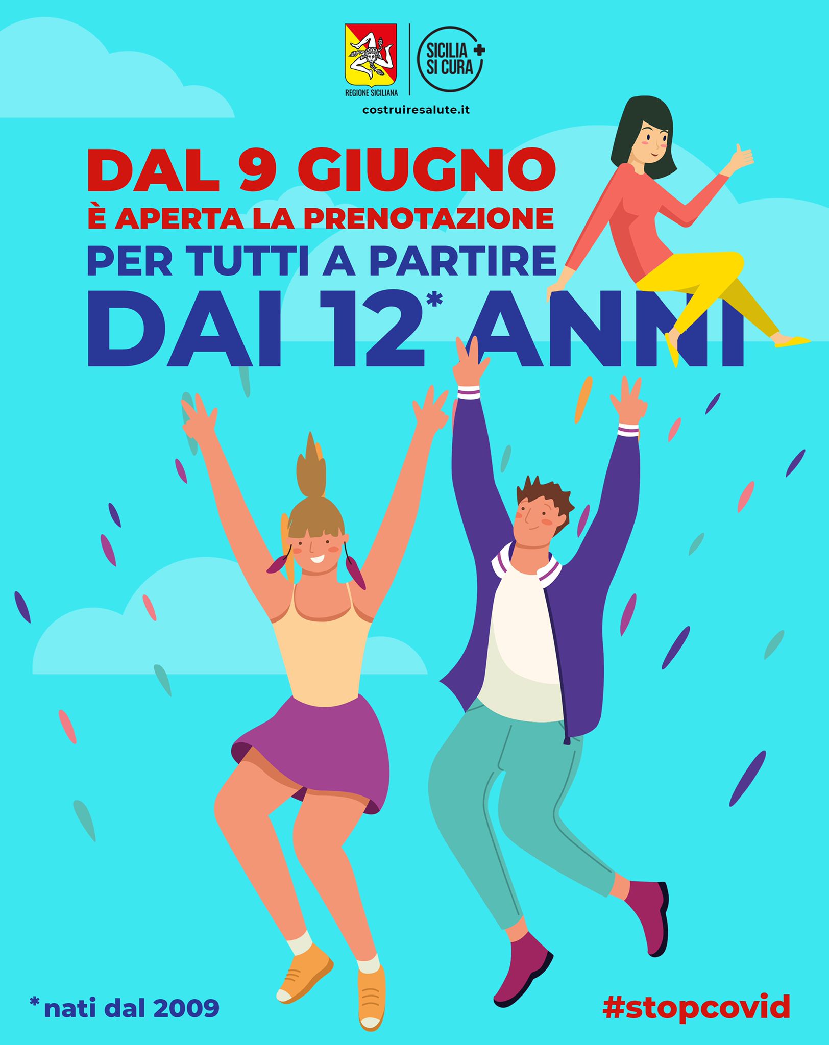 Da domani in Sicilia le prenotazioni anche per gli over 12