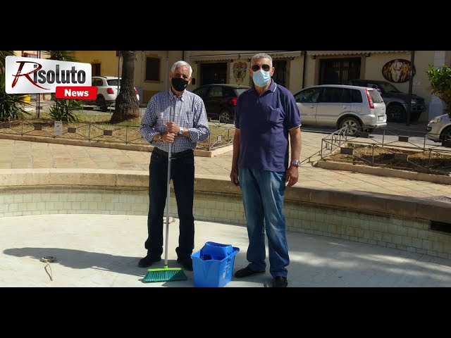Il Comune di Sciacca non pulisce la fontana di San Michele e ci pensa ancora il comitato di quartiere (Interviste)