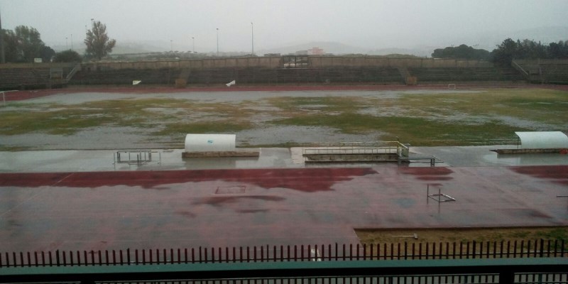 ANNULLATA LA PARTITA DELLO SCIACCA COL CINISI, ALLAGATO ANCHE LO STADIO "GURRERA"