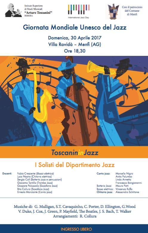 Giornata Mondiale Unesco del jazz: concerto a Menfi con il "Toscanini" di Ribera