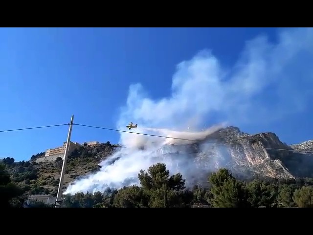 Incendio live a San Calogero: video dell'intervento Canadair