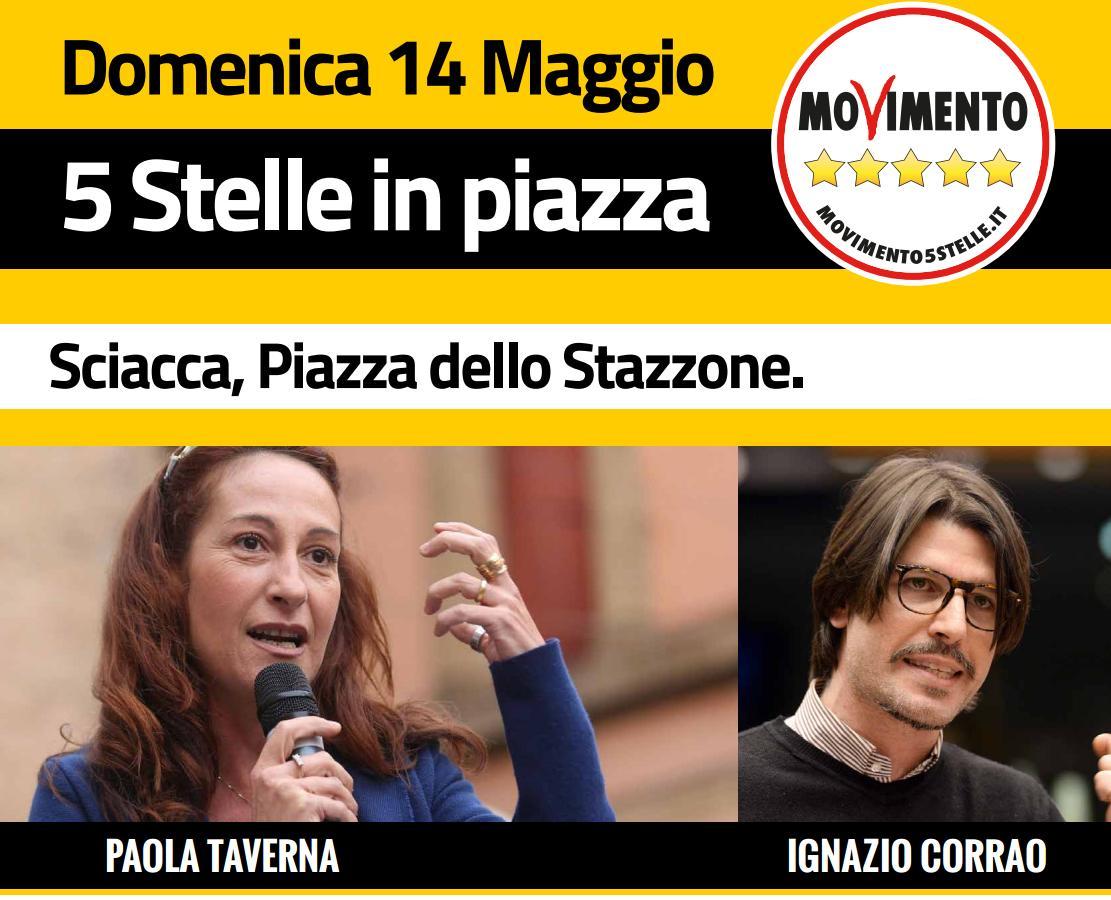 La senatrice grillina Paola Taverna domenica allo Stazzone a sostegno del candidato a sindaco Domenico Mistretta