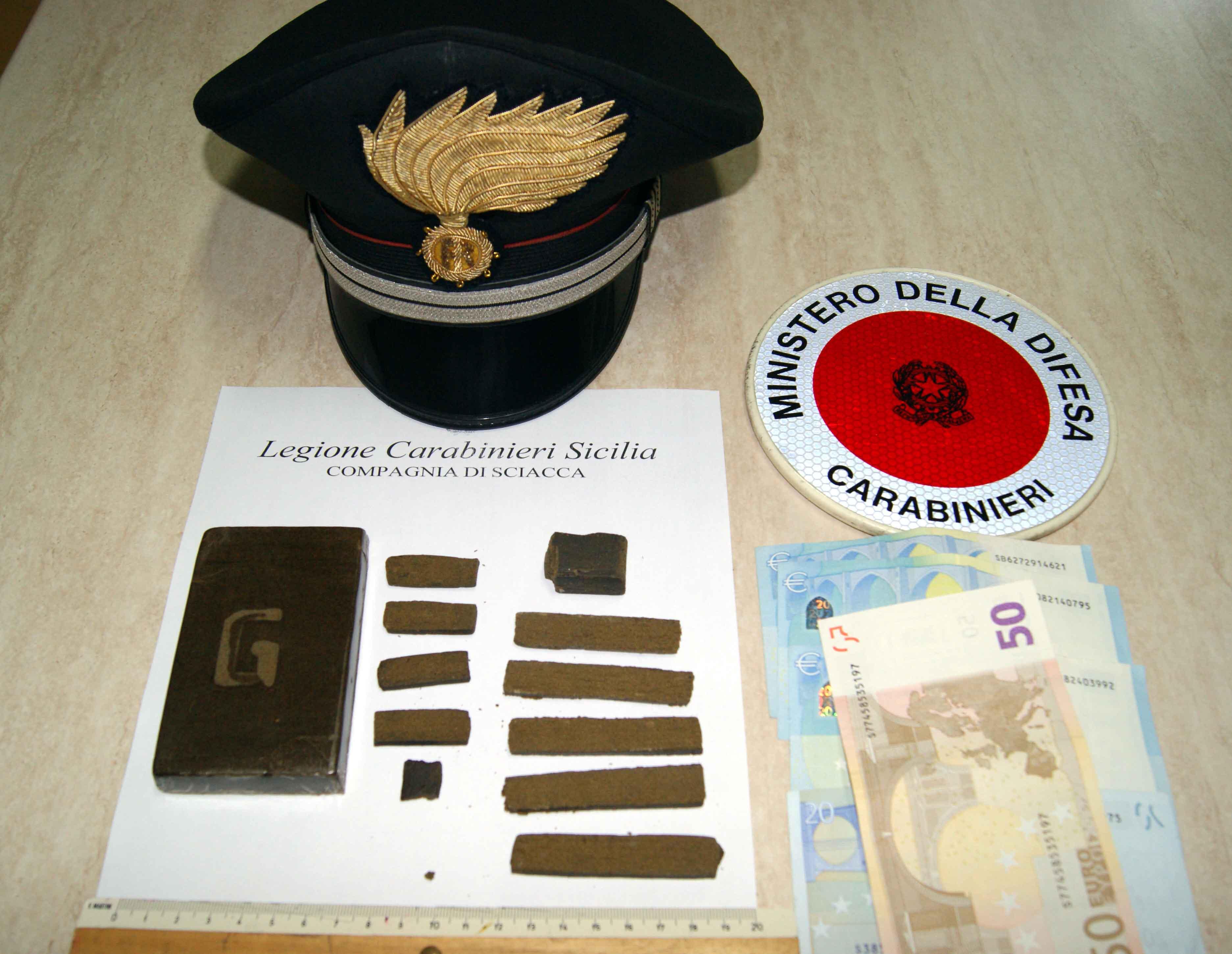 Droga: due ventenni menfitani fermati dai Carabinieri. Erano in possesso di 120 grammi di hashish