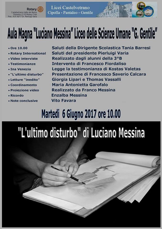 Il liceo "Cipolla" omaggia Luciano Messina nel decennale della sua scomparsa
