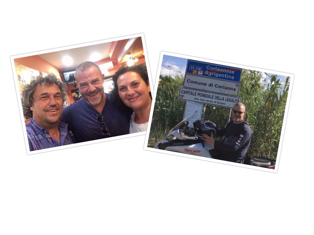 Giulio Golia fa il tour della Sicilia in moto e fa tappa a Sciacca su invito di una saccense