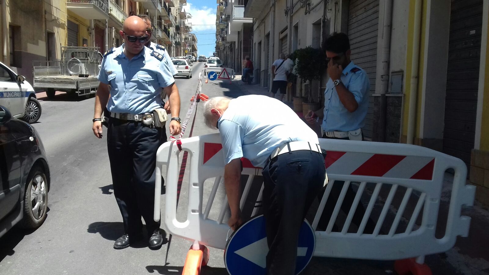 Viabilità a Sciacca: nuove transenne in via Kronio, via Gerardi resta un cantiere