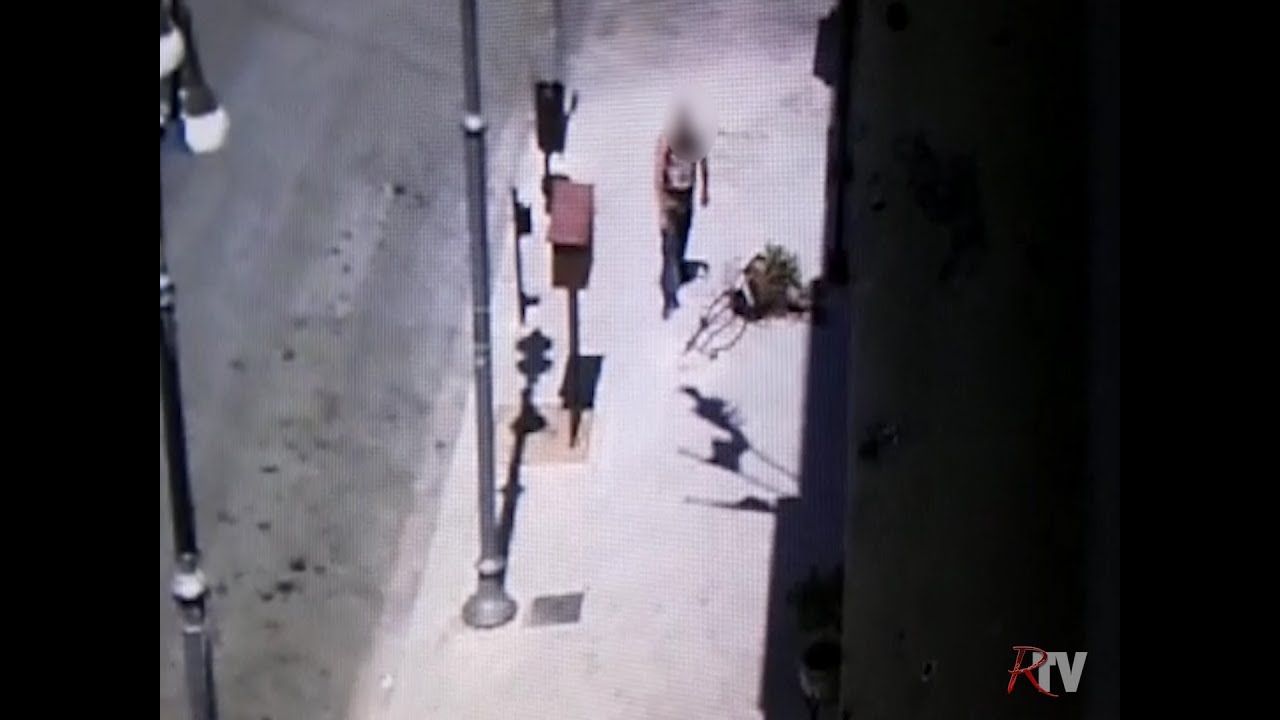 Arredo urbano danneggiato a Ribera, ma grazie alle telecamere di sorveglianza c'è il volto dell'autore
