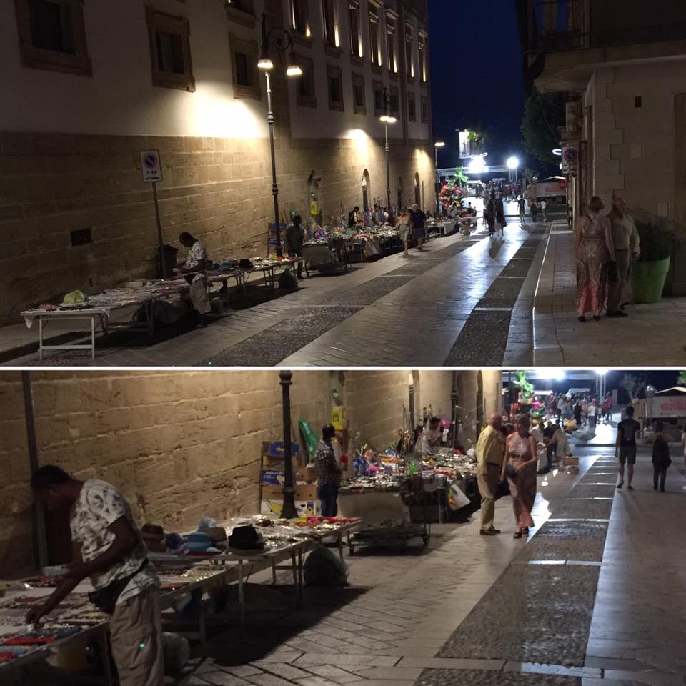 Multati e fatti sgomberare gli ambulanti da via Roma, ieri sera altre 40 infrazioni per la Ztl