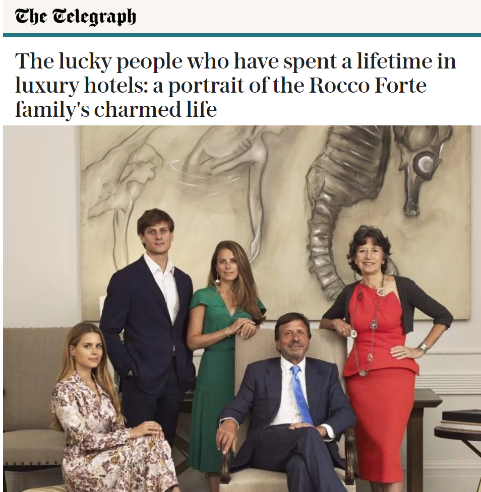 Reportage sulla Rocco Forte's Family sul "The Telegraph": al Verdura Resort nasce il primo ristorante vegano