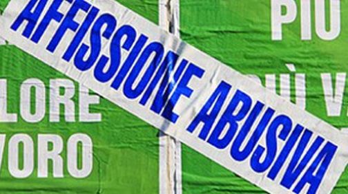 Affissioni elettorali abusive, elevate a Sciacca 50 contravvenzioni