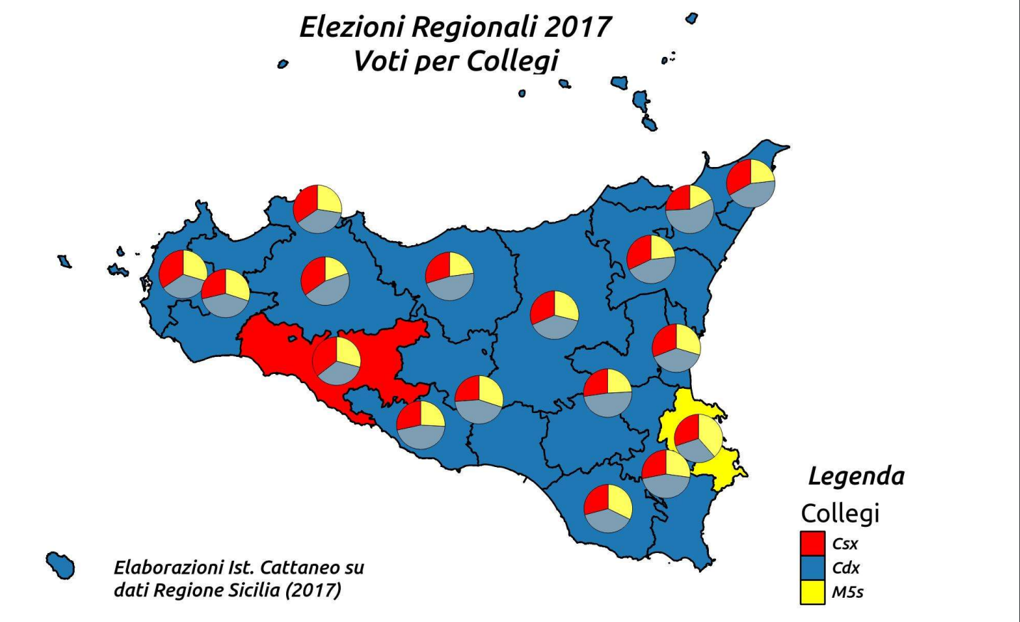 Ricerca dell'Istituto Cattaneo: coi dati di domenica alle Politiche in Sicilia solo il collegio di Sciacca eleggerà un parlamentare di centrosinistra
