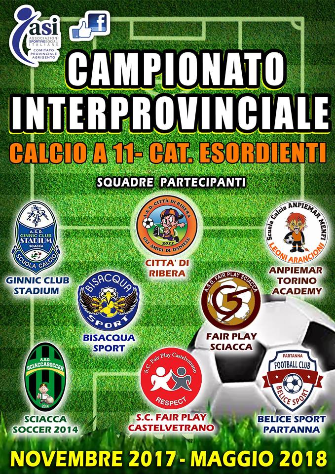 Al via il campionato interprovinciale Asi, otto squadre in gara