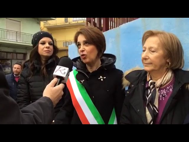 Il piazzale antistante il liceo artistico di Sciacca intitolato questa mattina al pittore Vincenzo Nucci