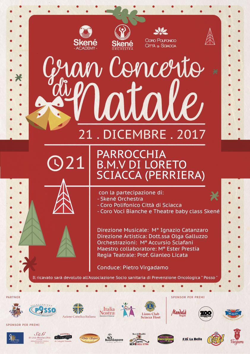 Gran Concerto di Natale stasera della Skene' Orchestra