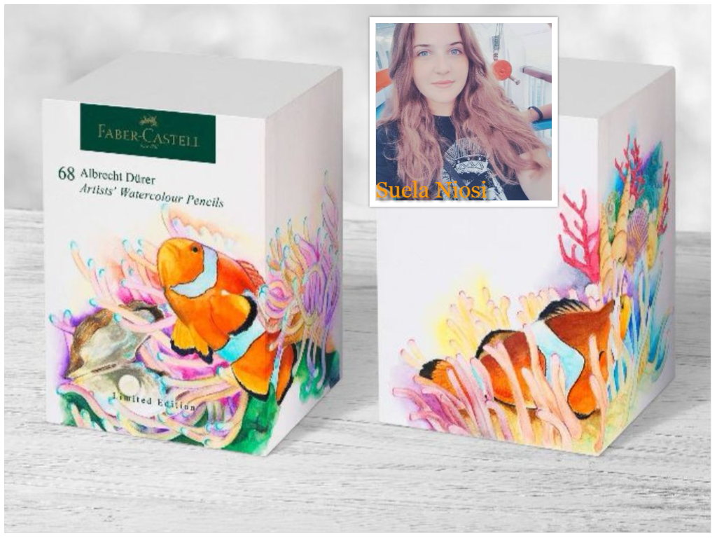 Giovane e brava studentessa saccense finalista in un "contest" per disegnare una nuova confezione Faber-Castell