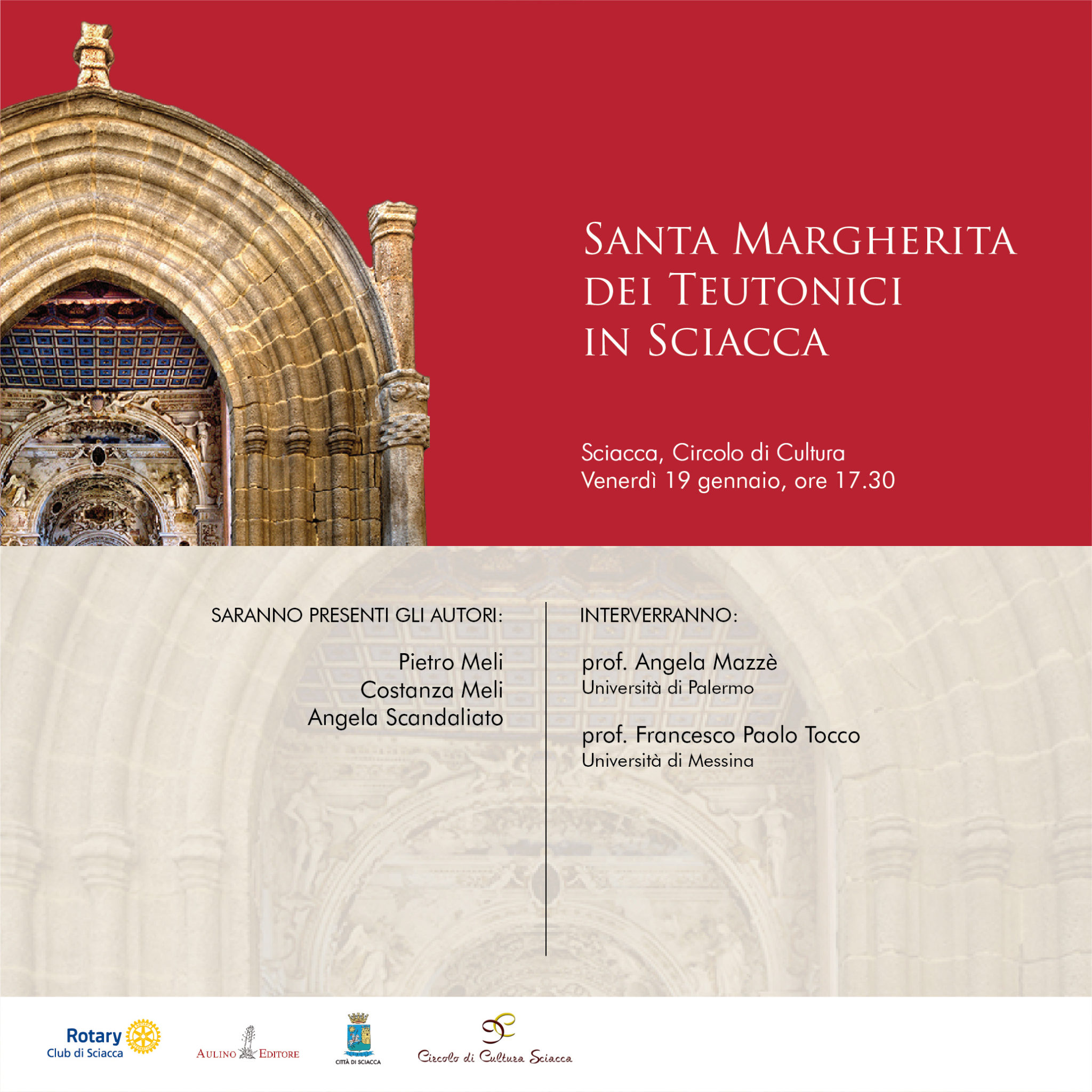 Santa Margherita dei Teutonici in Sciacca: domani al Circolo di Cultura la presentazione delle ultime ricerche storiche